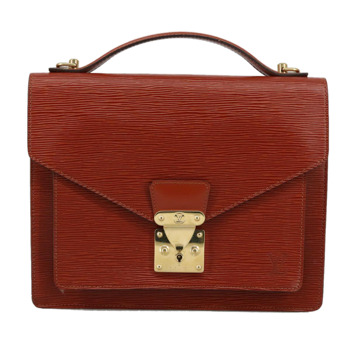 LOUIS VUITTON Epi Monceau 28 Hand Bag Brown M52123 LV ep6907