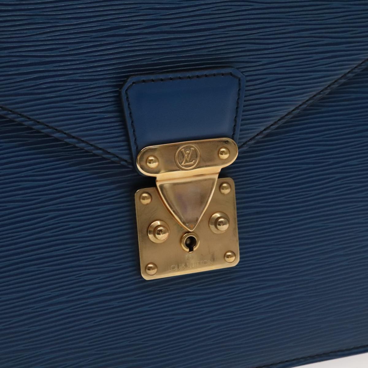 LOUIS VUITTON Epi Porte Documents Bandouliere Bag Toledo Blue LV ep6912