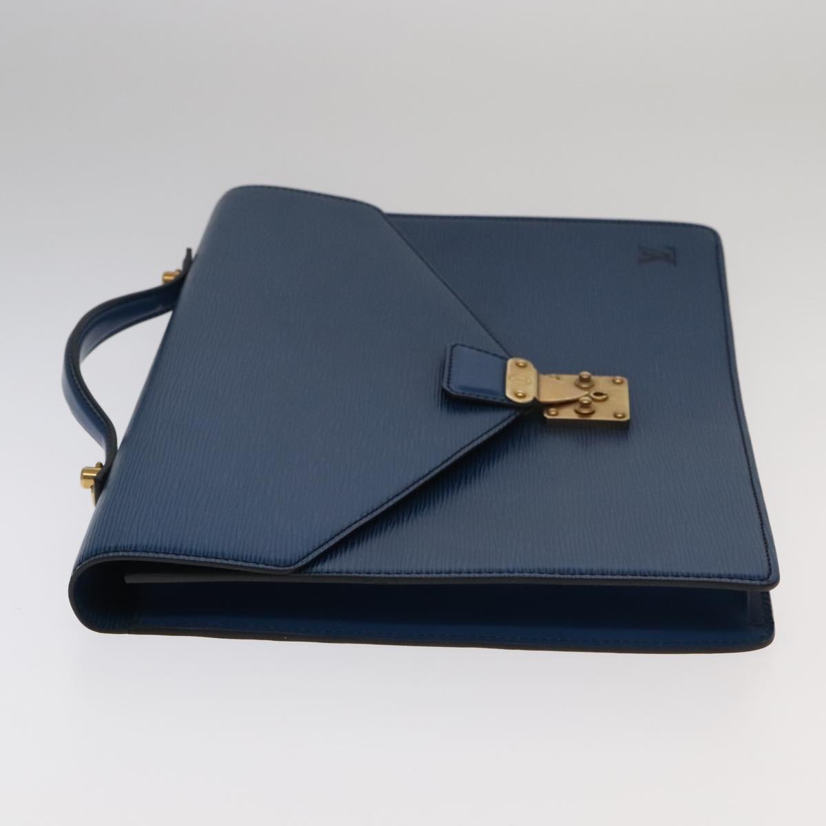 LOUIS VUITTON Epi Porte Documents Bandouliere Bag Toledo Blue LV ep6912