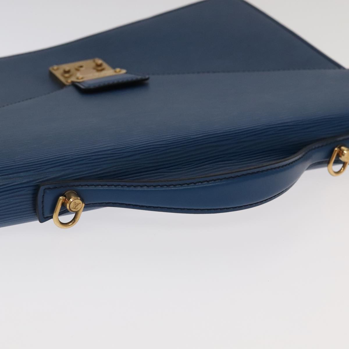 LOUIS VUITTON Epi Porte Documents Bandouliere Bag Toledo Blue LV ep6912