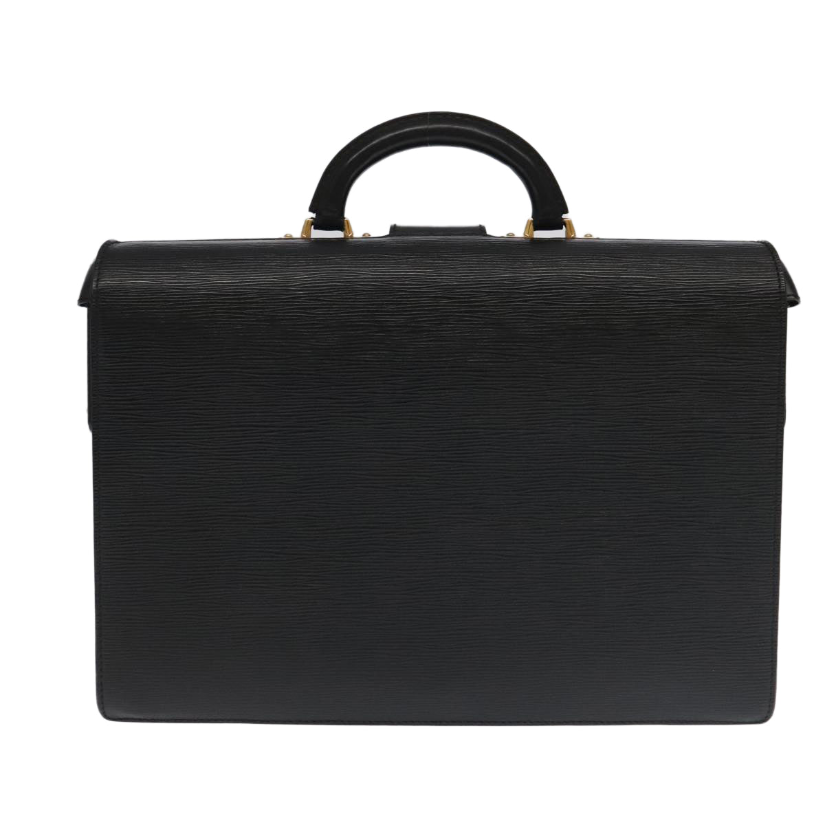 LOUIS VUITTON Epi Serviette Fermoir Business Bag Black M54352 LV ep6933