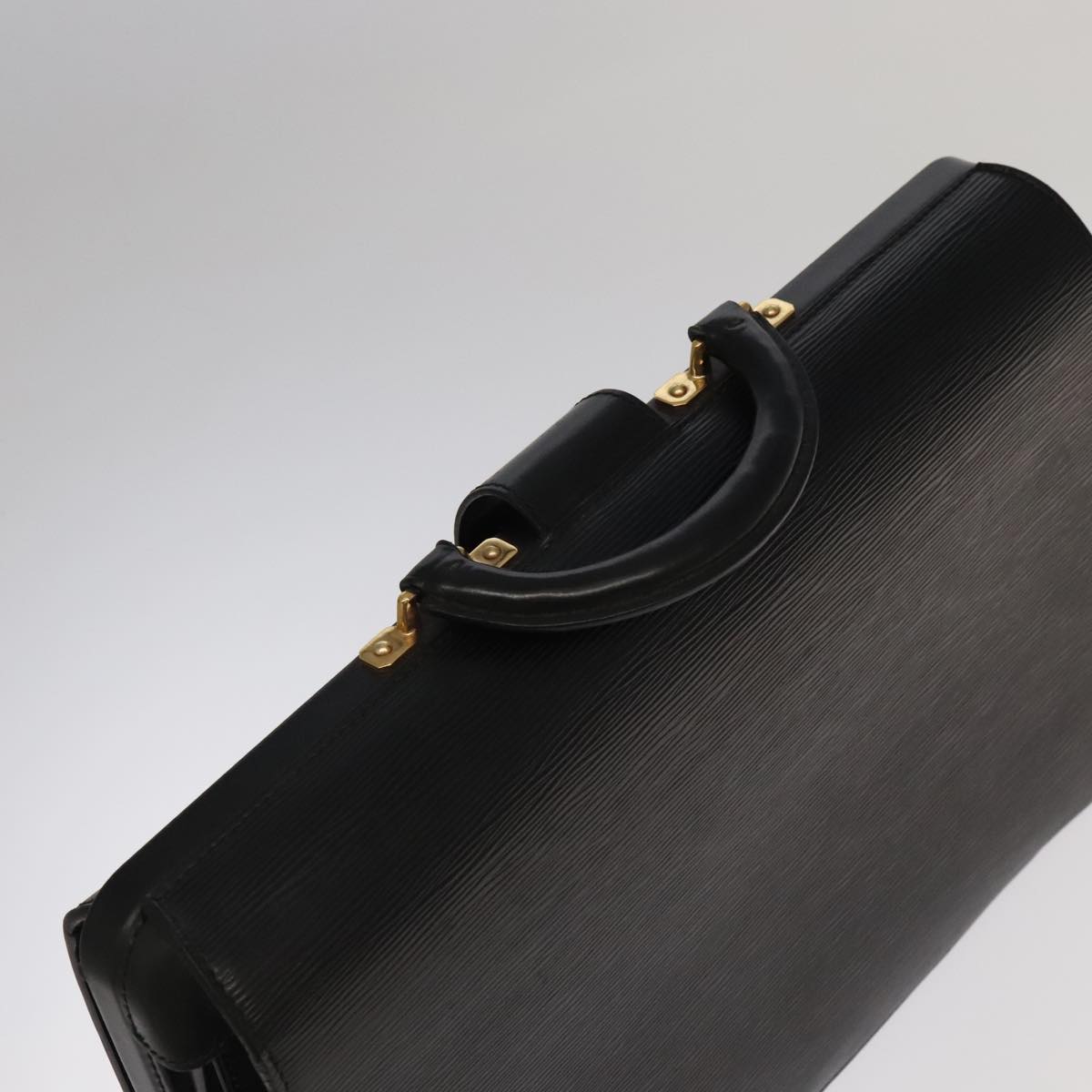 LOUIS VUITTON Epi Serviette Fermoir Business Bag Black M54352 LV ep6933