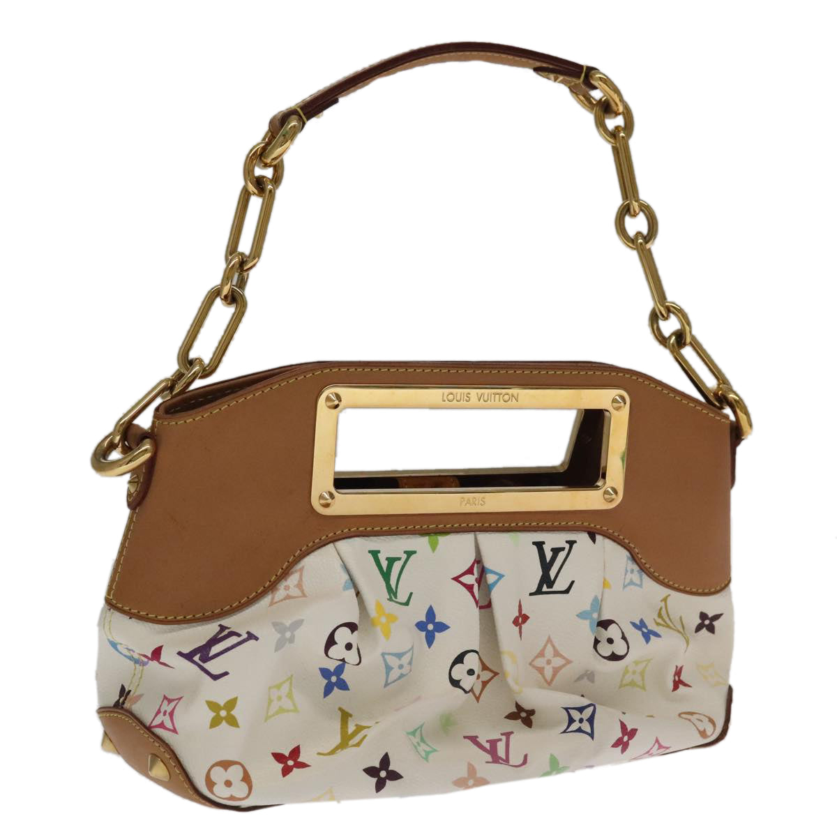 LOUIS VUITTON Monogram Multicolor Judy PM Shoulder Bag White M40257 ep6964