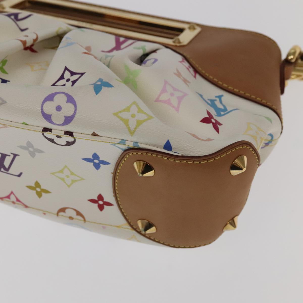 LOUIS VUITTON Monogram Multicolor Judy PM Shoulder Bag White M40257 ep6964