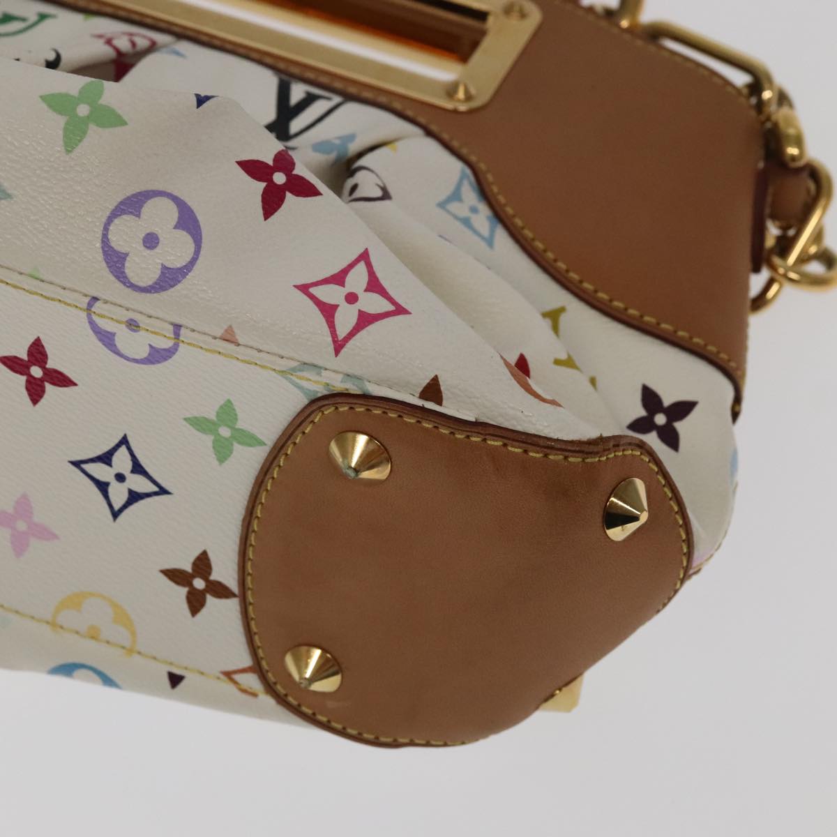 LOUIS VUITTON Monogram Multicolor Judy PM Shoulder Bag White M40257 ep6964