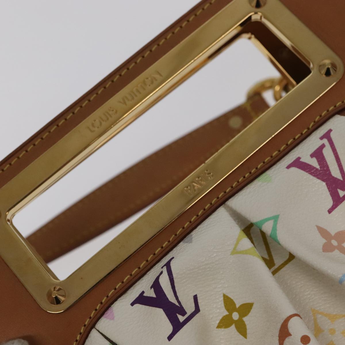 LOUIS VUITTON Monogram Multicolor Judy PM Shoulder Bag White M40257 ep6964