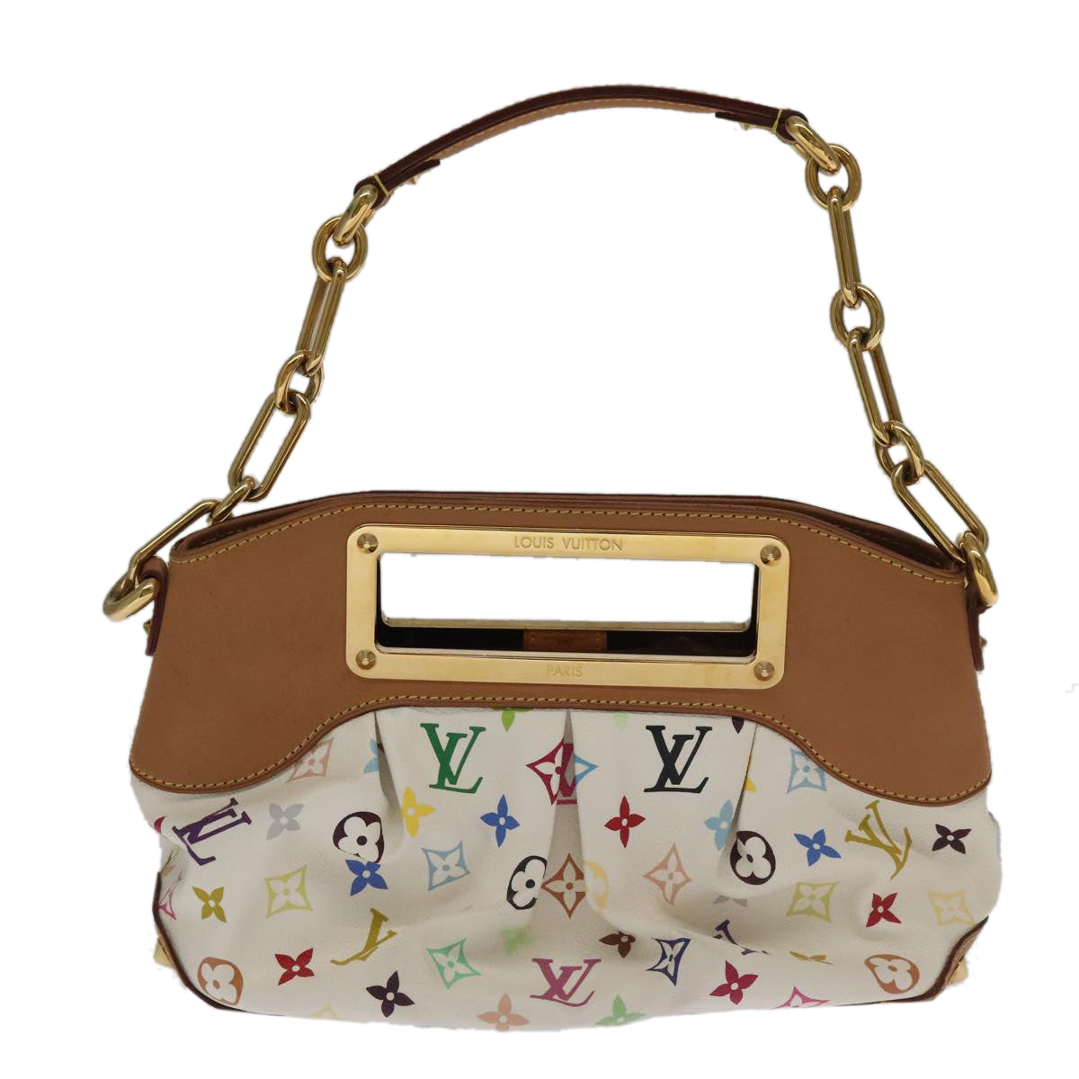 LOUIS VUITTON Monogram Multicolor Judy PM Shoulder Bag White M40257 ep6964
