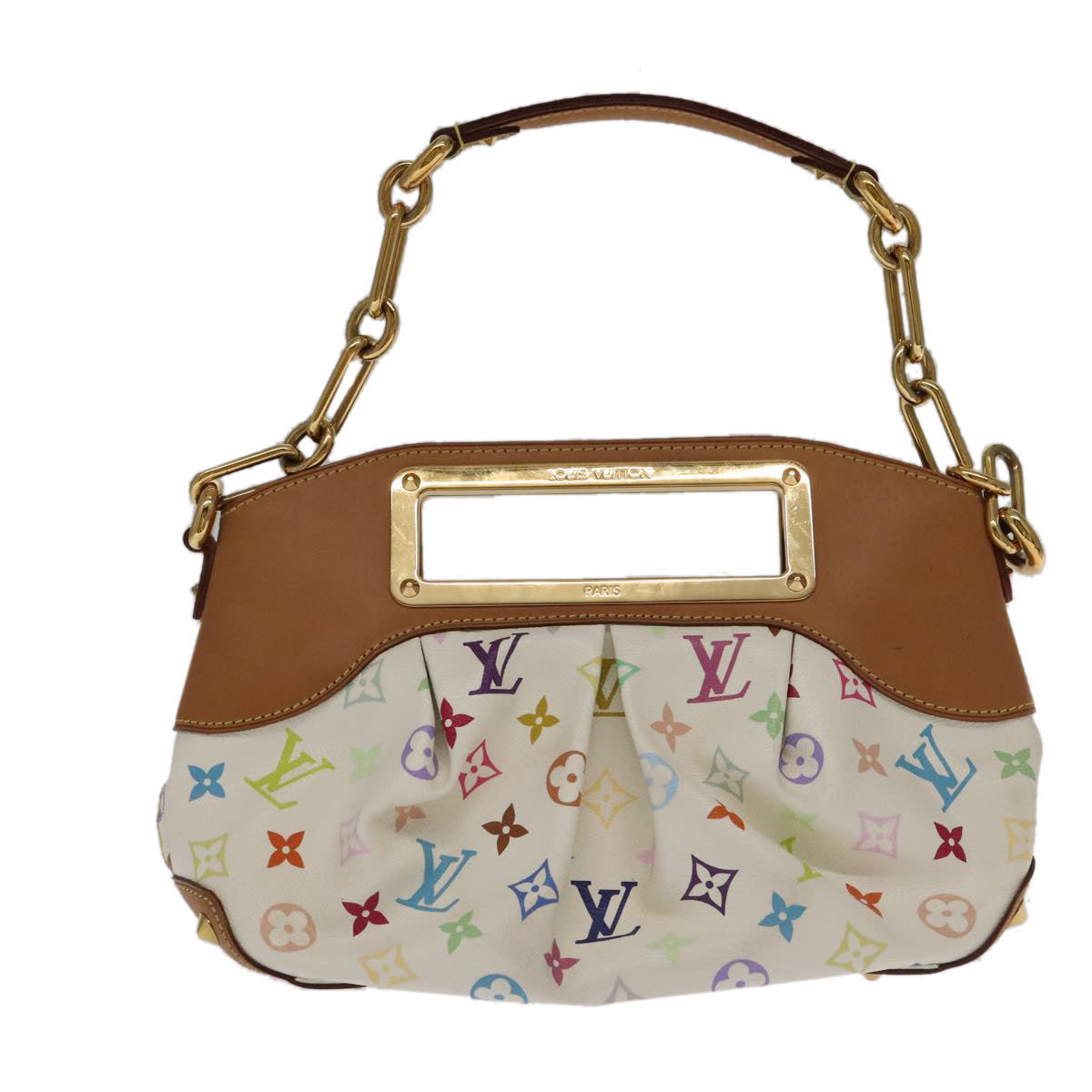 LOUIS VUITTON Monogram Multicolor Judy PM Shoulder Bag White M40257 ep6964