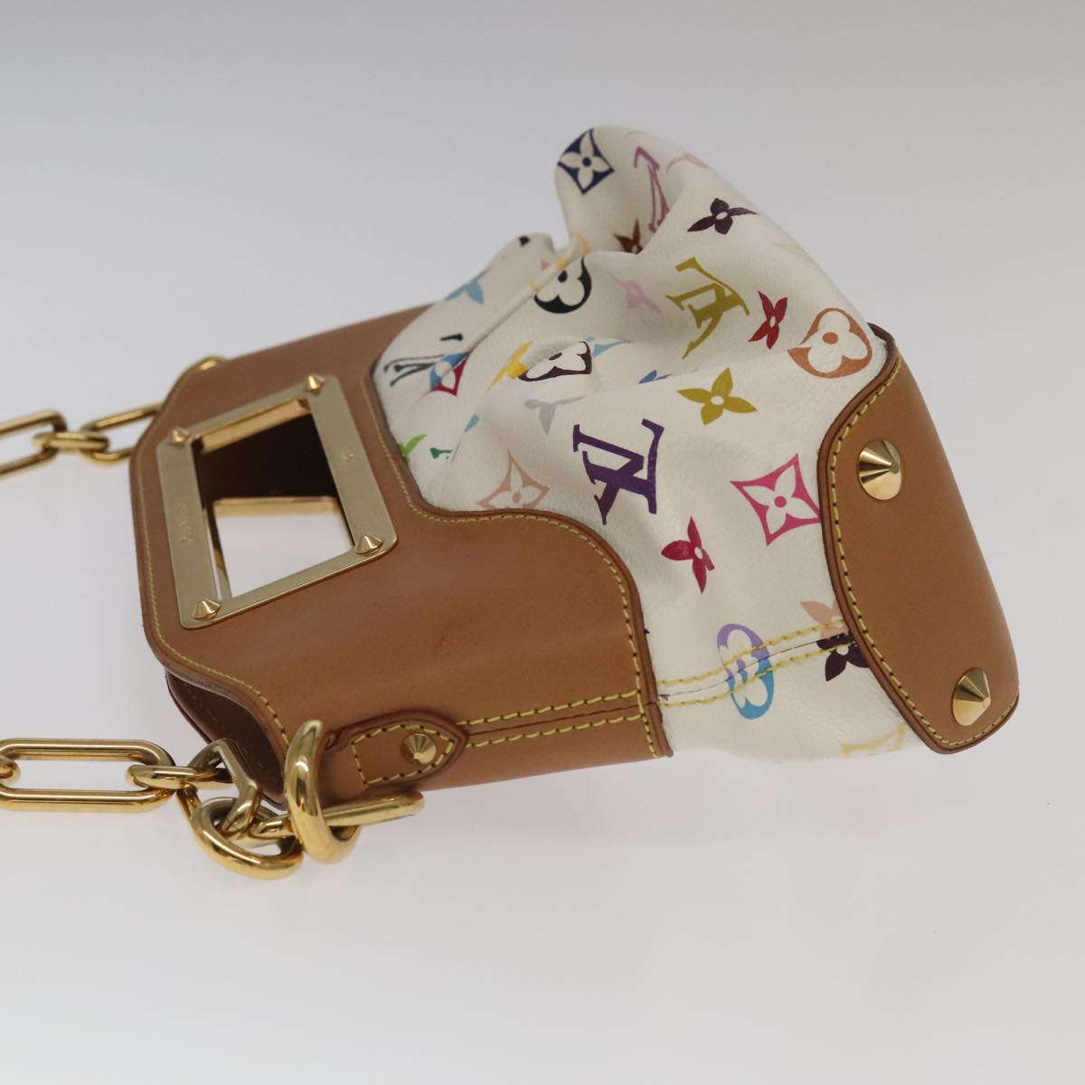 LOUIS VUITTON Monogram Multicolor Judy PM Shoulder Bag White M40257 ep6964