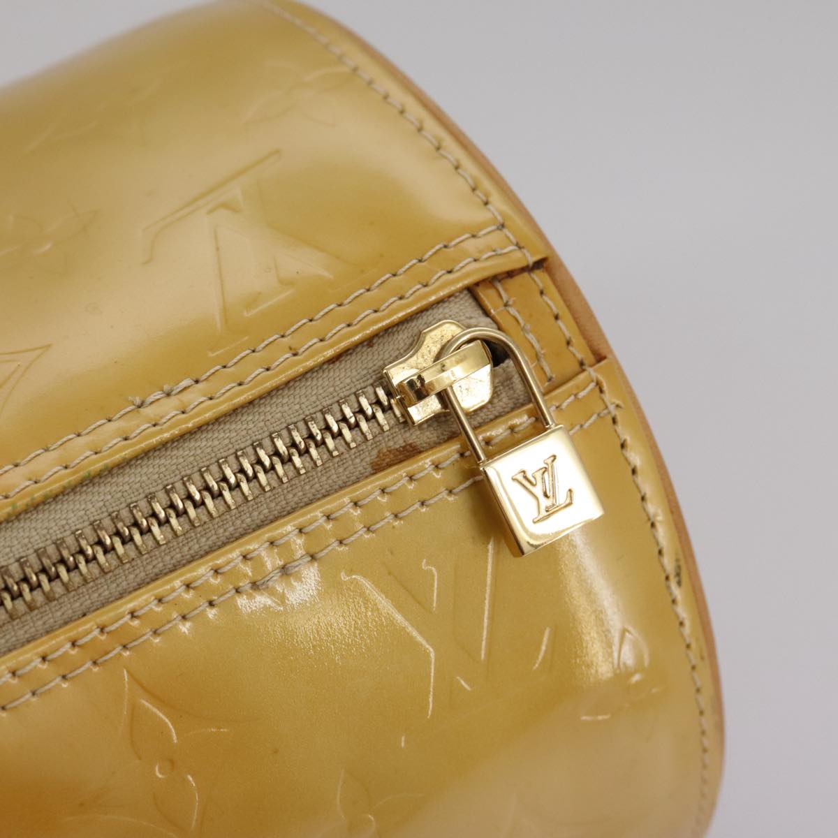 LOUIS VUITTON Monogram Vernis Bedford Hand Bag Beige M91006 LV ep6976