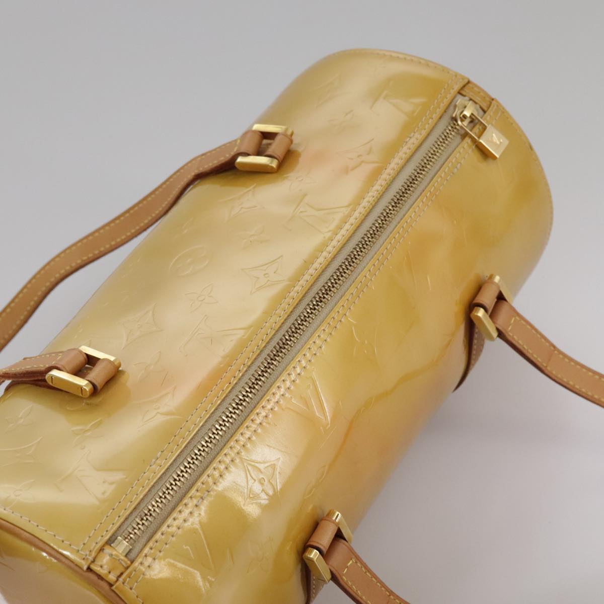 LOUIS VUITTON Monogram Vernis Bedford Hand Bag Beige M91006 LV ep6976