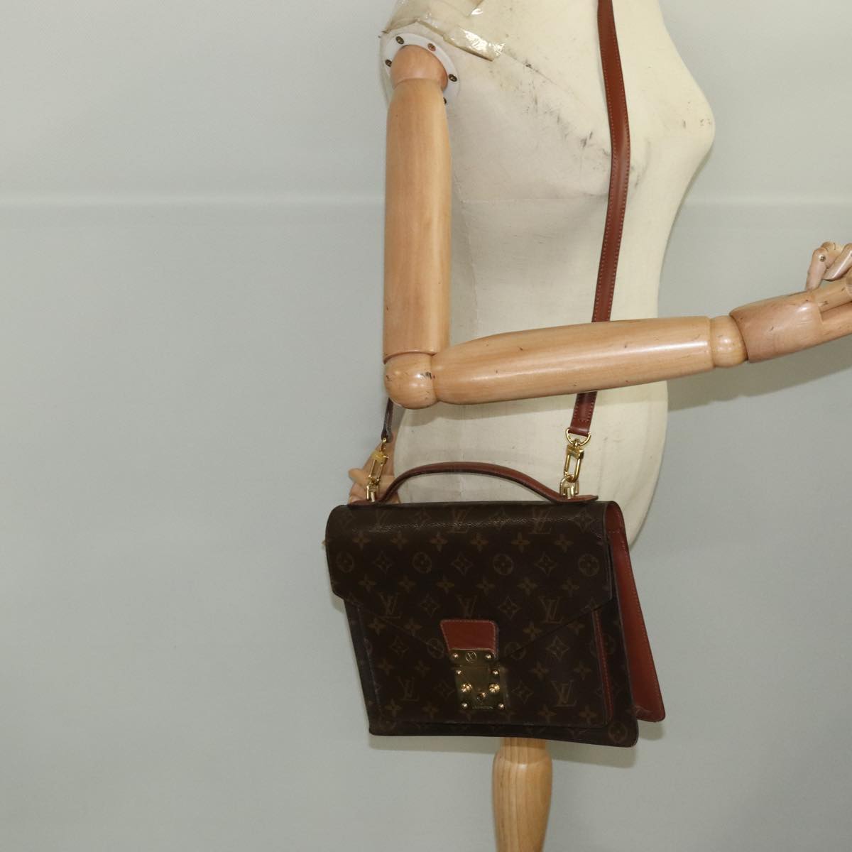 LOUIS VUITTON Monogram Monceau 28 Hand Bag 2way M51185 LV ep6990