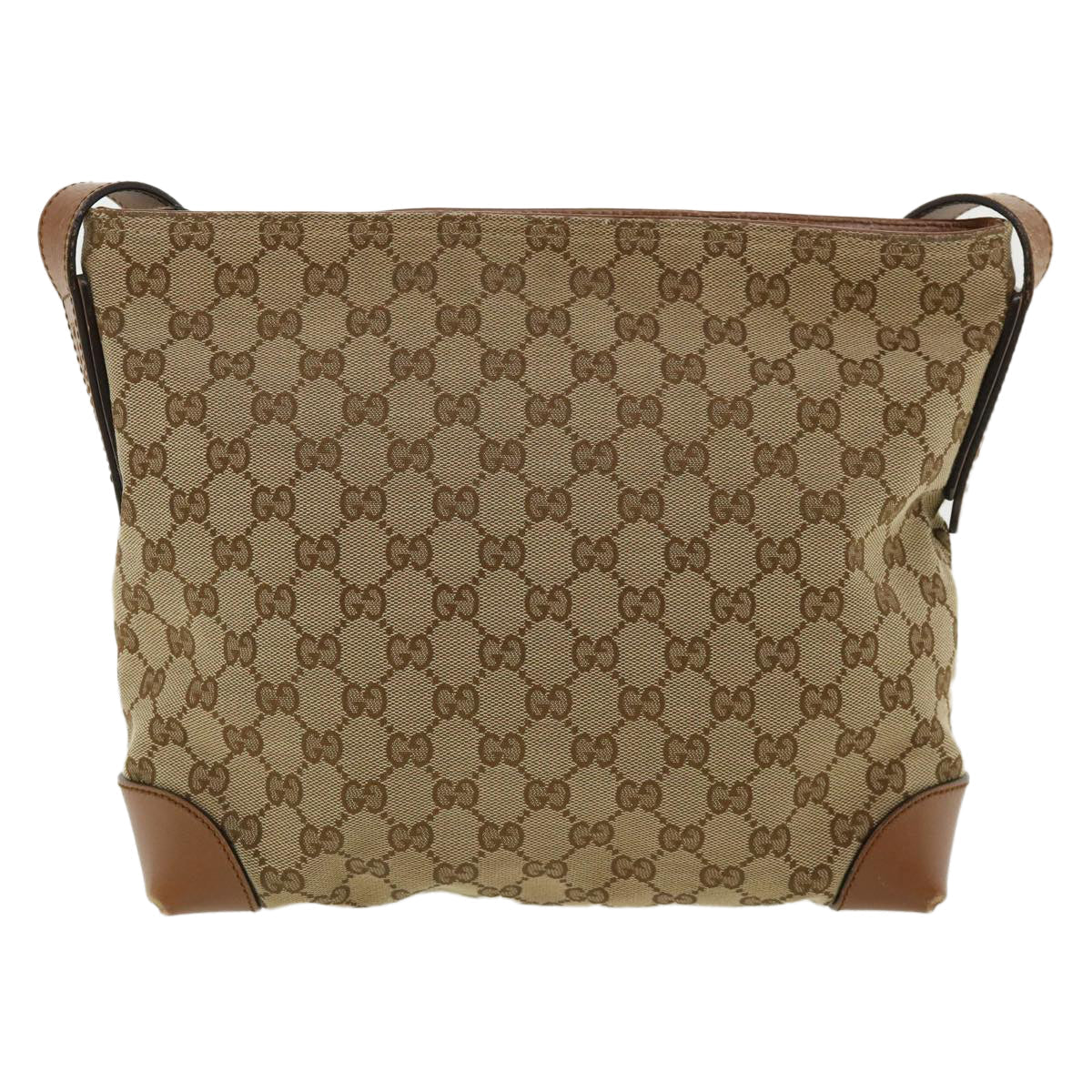 GUCCI Web Sherry Line GG Canvas Shoulder Bag Beige Brown Green 337598 ep701