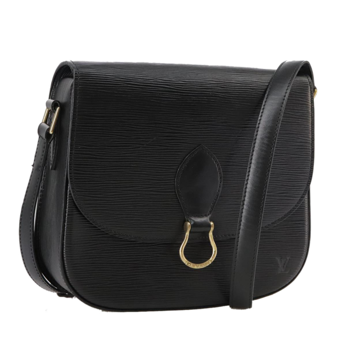 LOUIS VUITTON Epi Saint Cloud GM Shoulder Bag Black Noir M52192 LV ep7029