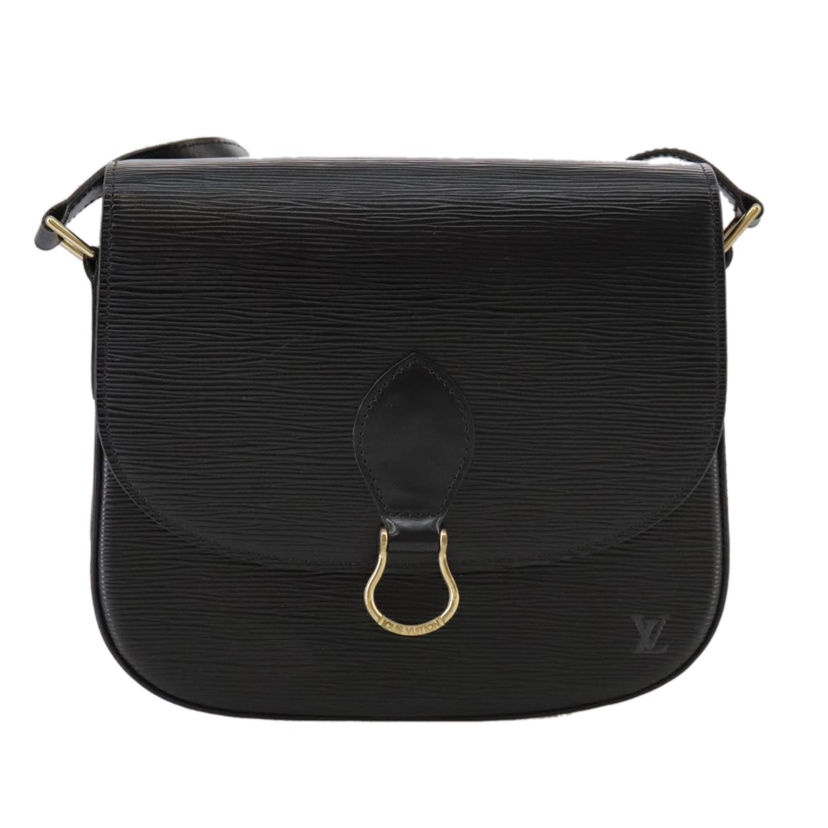 LOUIS VUITTON Epi Saint Cloud GM Shoulder Bag Black Noir M52192 LV ep7029