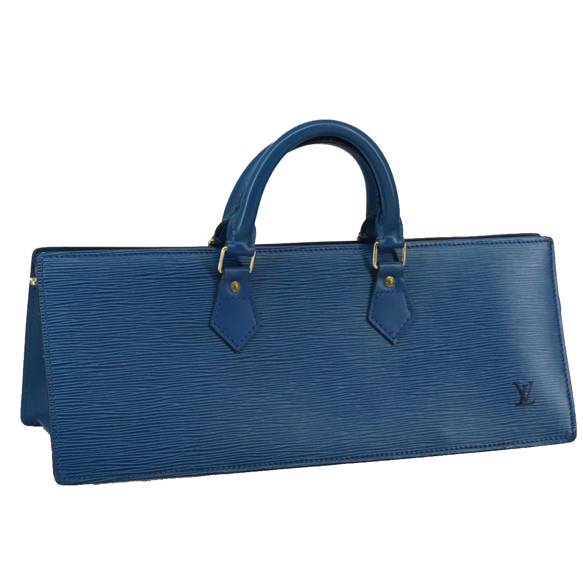 LOUIS VUITTON Epi Sac Triangle Hand Bag Blue M52095 LV ep7073