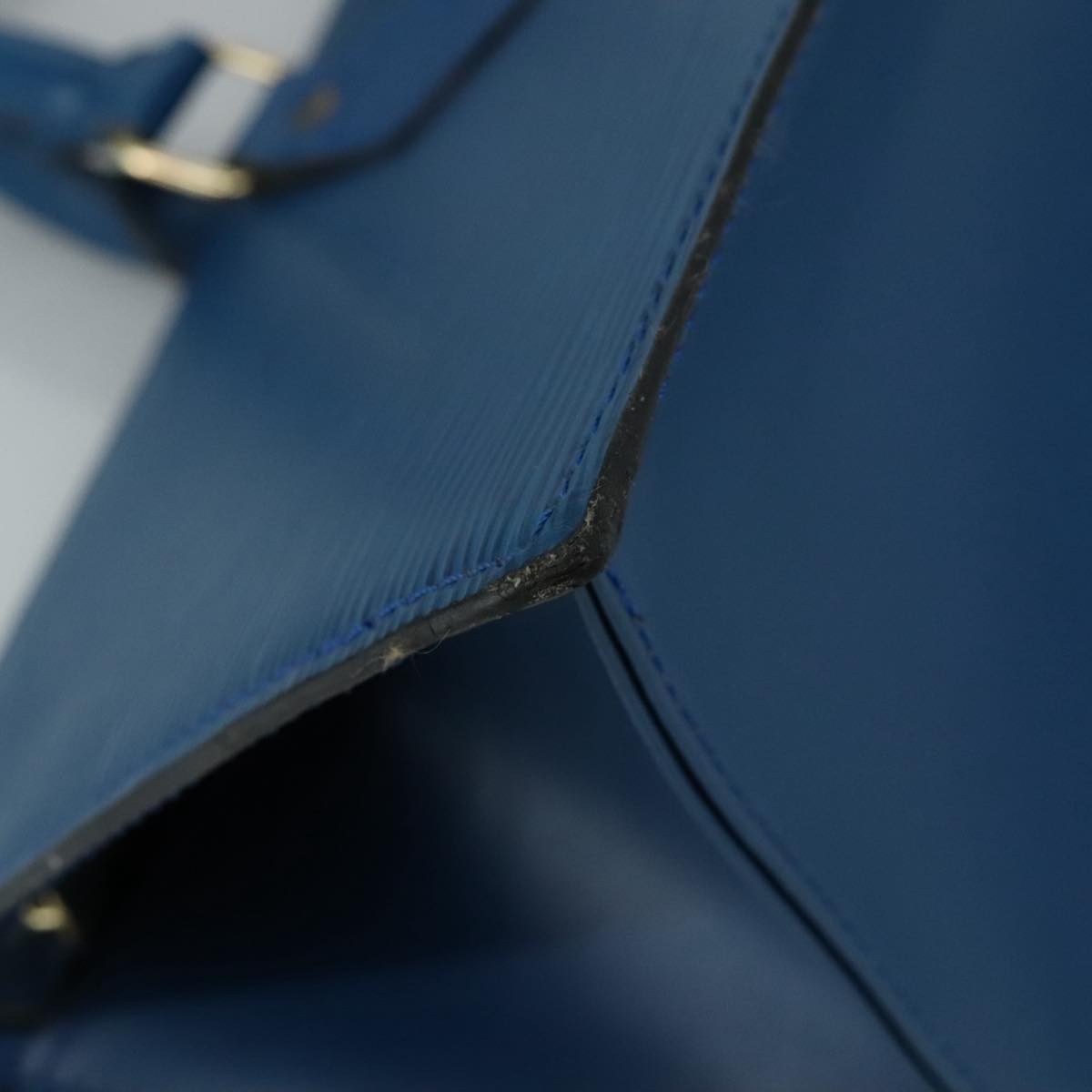 LOUIS VUITTON Epi Sac Triangle Hand Bag Blue M52095 LV ep7073