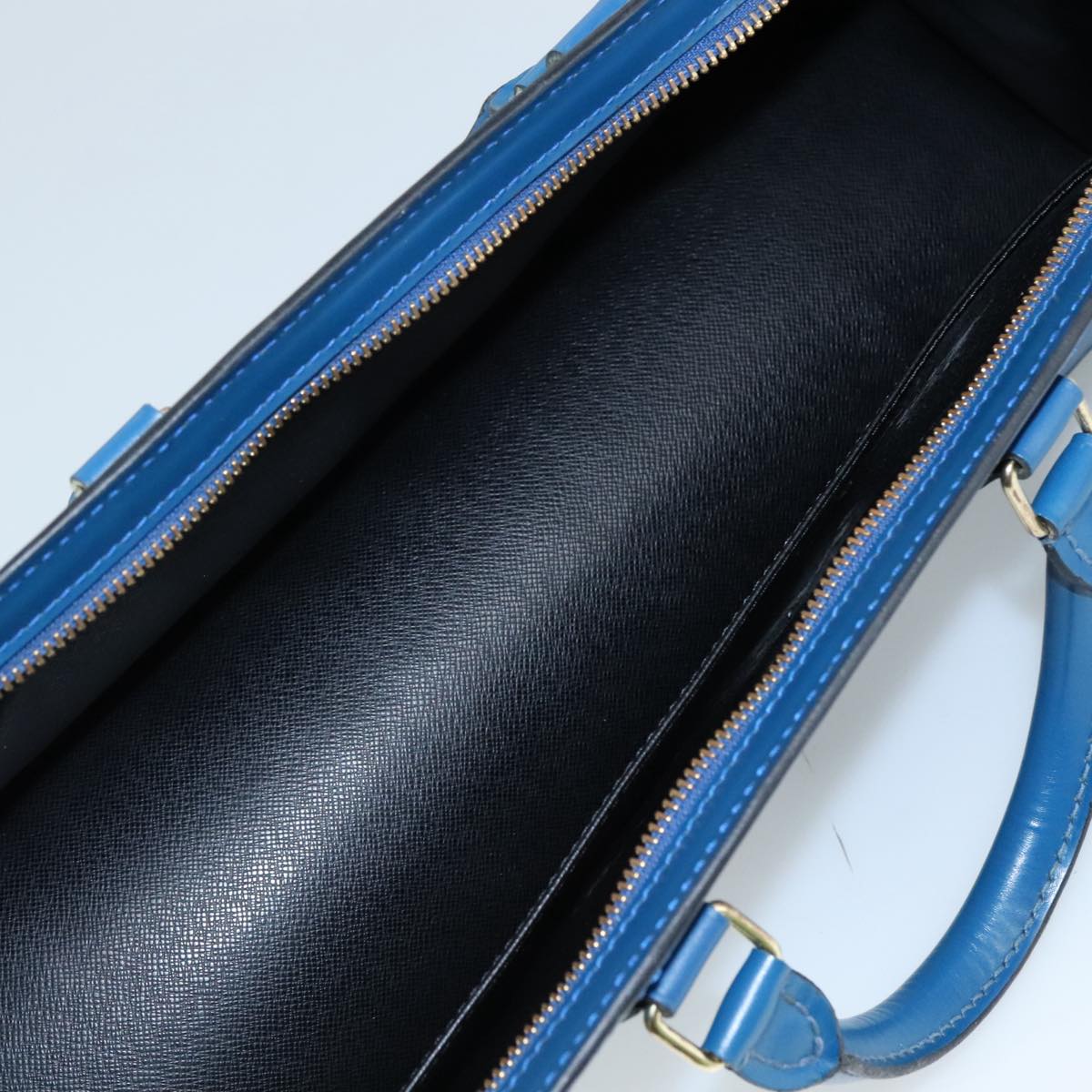 LOUIS VUITTON Epi Sac Triangle Hand Bag Blue M52095 LV ep7073
