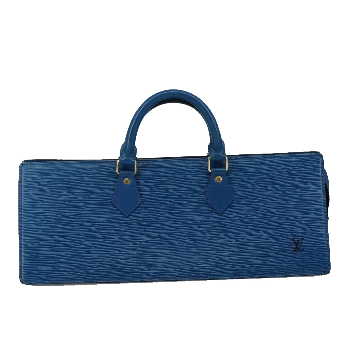 LOUIS VUITTON Epi Sac Triangle Hand Bag Blue M52095 LV ep7073