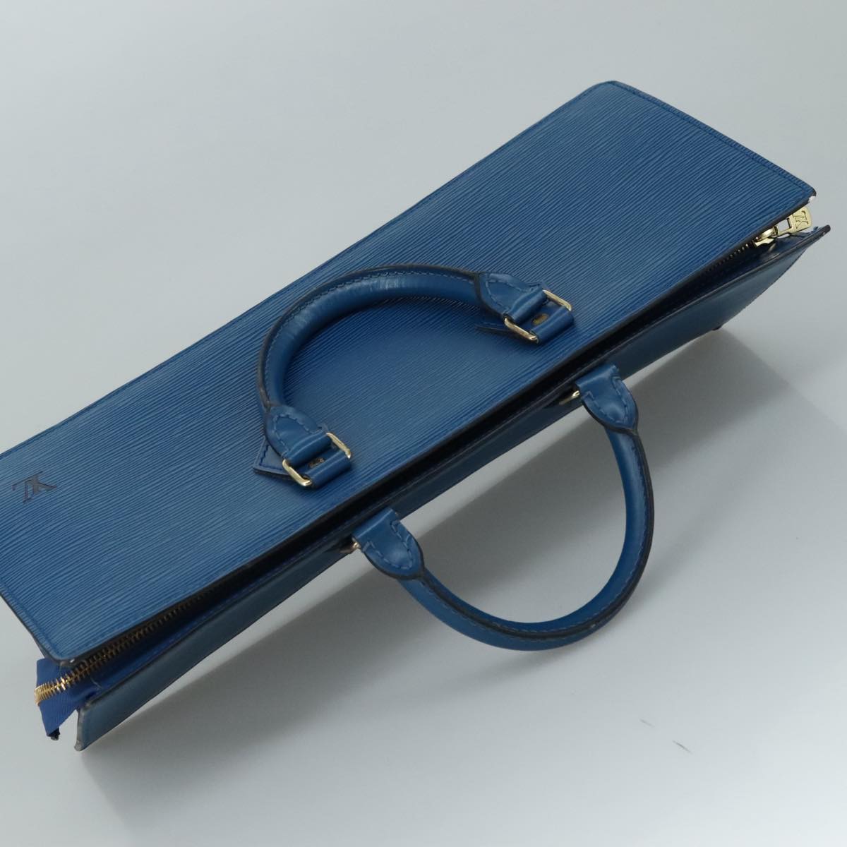 LOUIS VUITTON Epi Sac Triangle Hand Bag Blue M52095 LV ep7073