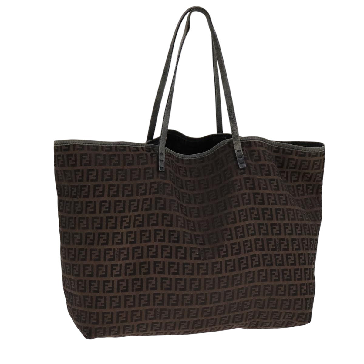 FENDI Zucchino Canvas Tote Bag Brown ep7111