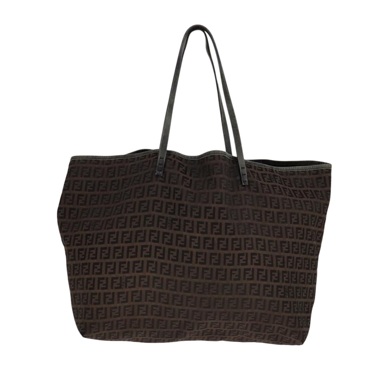FENDI Zucchino Canvas Tote Bag Brown ep7111