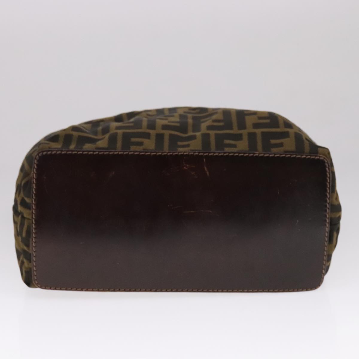 FENDI Zucca Canvas Hand Bag Brown Black ep7128