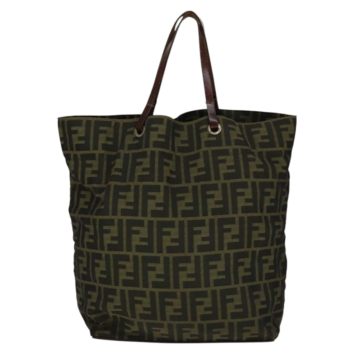 FENDI Zucca Canvas Tote Bag Brown Black ep7142