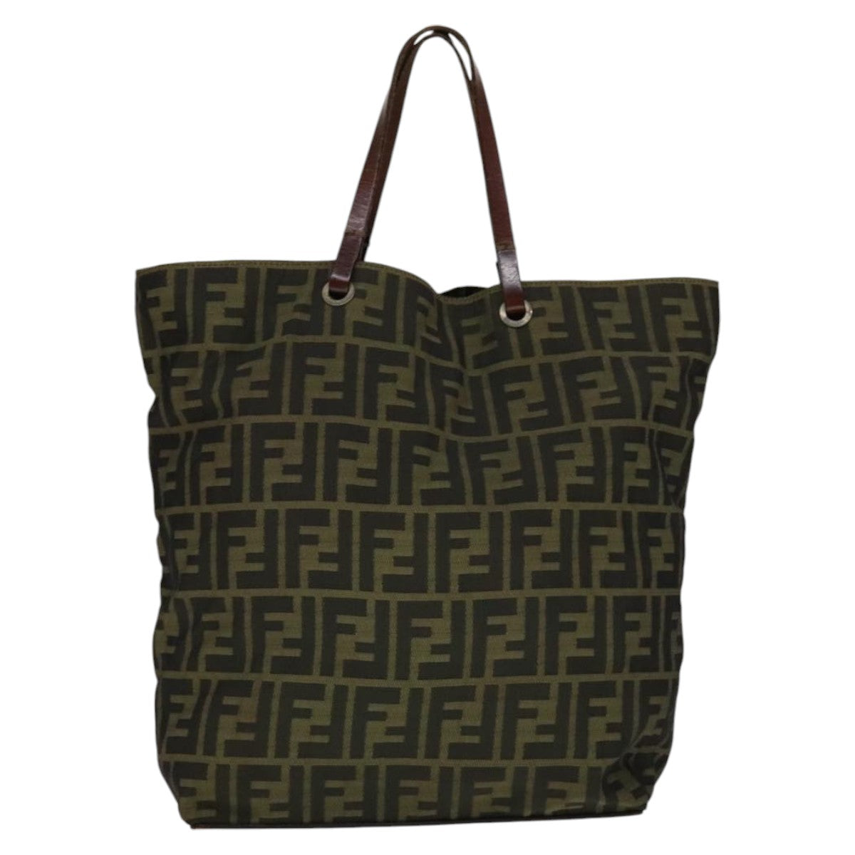 FENDI Zucca Canvas Tote Bag Brown Black ep7142