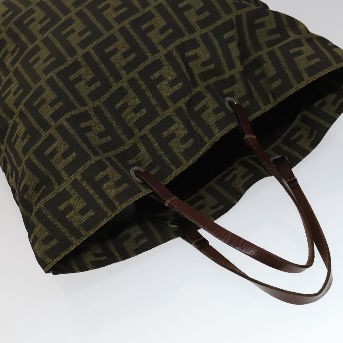 FENDI Zucca Canvas Tote Bag Brown Black ep7142