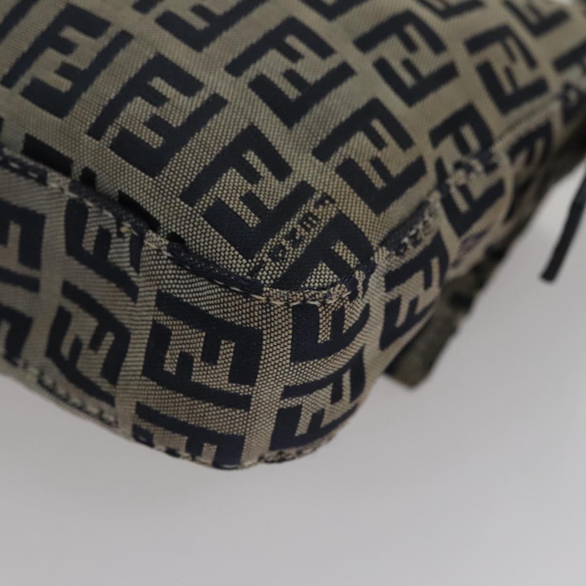 FENDI Zucchino Canvas Mamma Baguette Shoulder Bag Navy ep7212