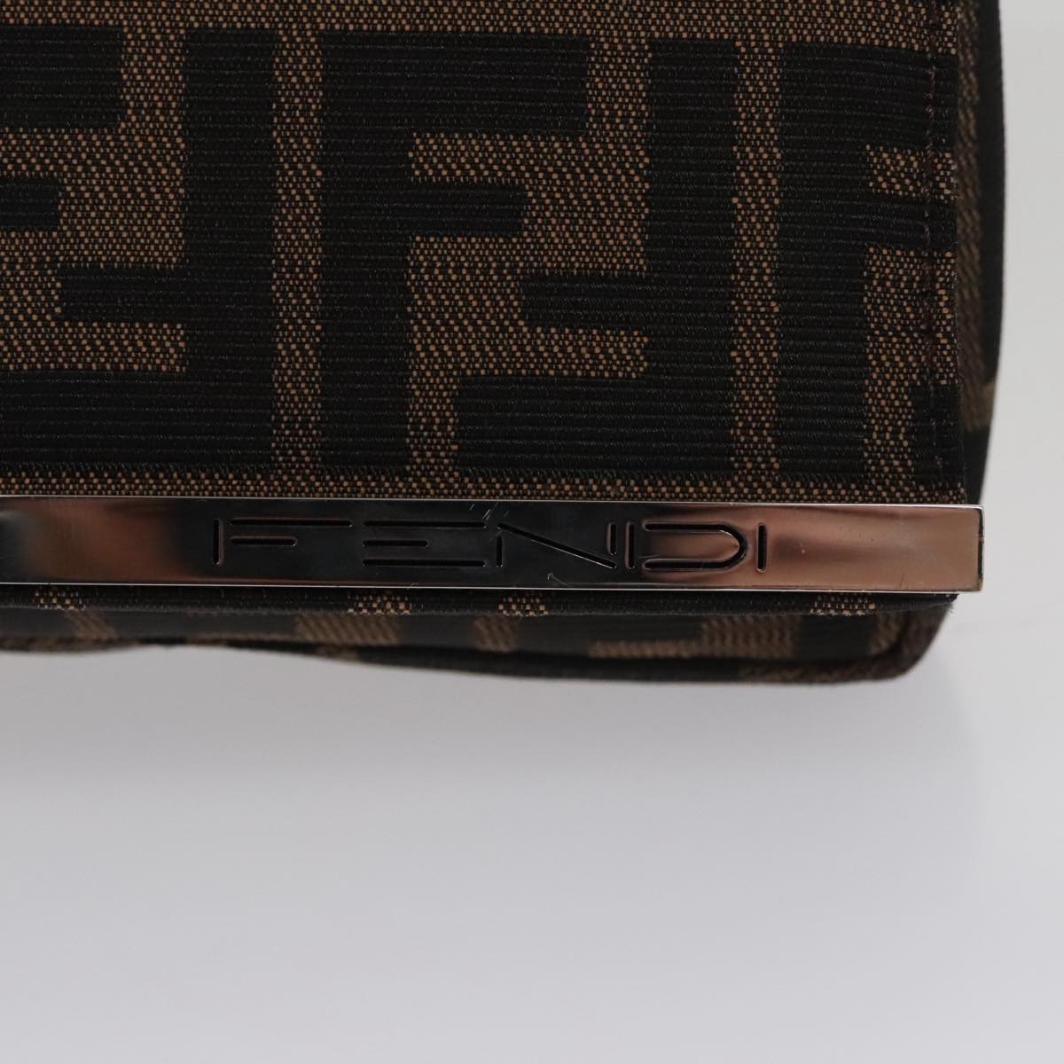 FENDI Zucca Canvas Shoulder Bag Brown ep7236