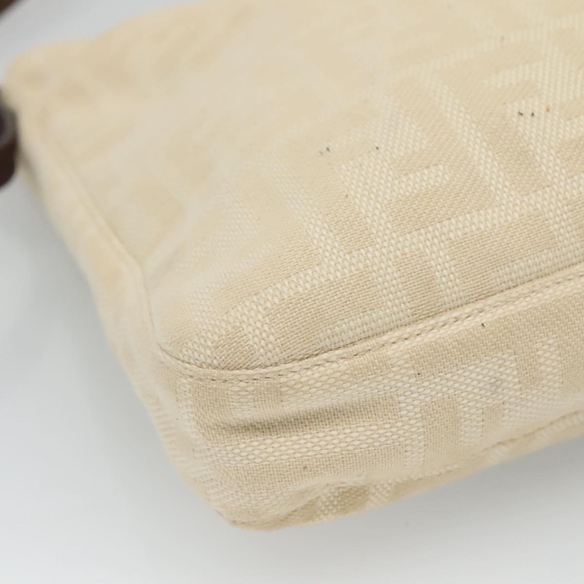 FENDI Zucca Canvas Shoulder Bag Beige ep7339