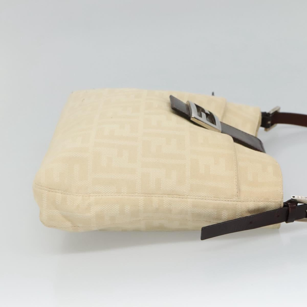 FENDI Zucca Canvas Shoulder Bag Beige ep7339