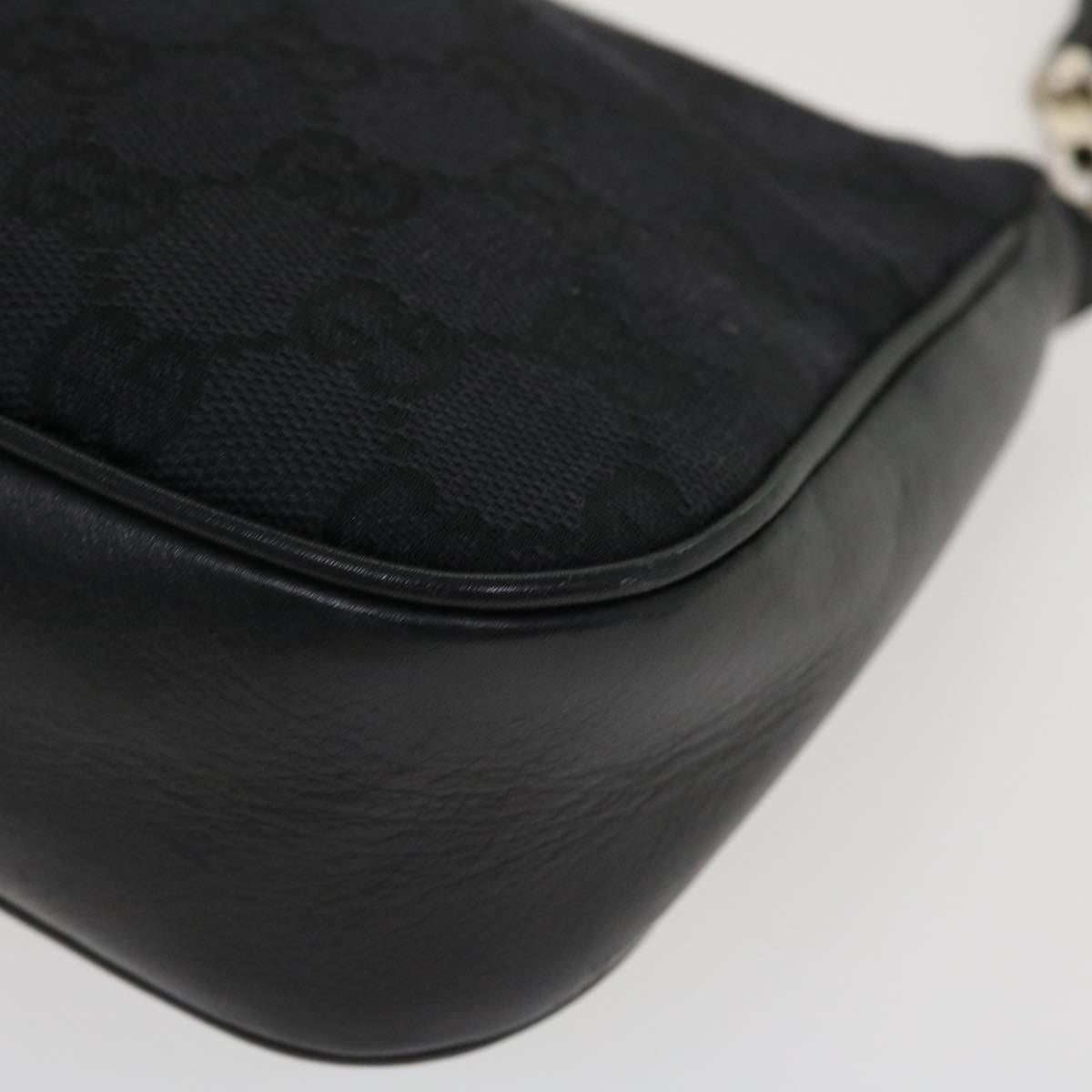 GUCCI GG Canvas Bamboo Hand Bag Black 001.3870 001274 ep811