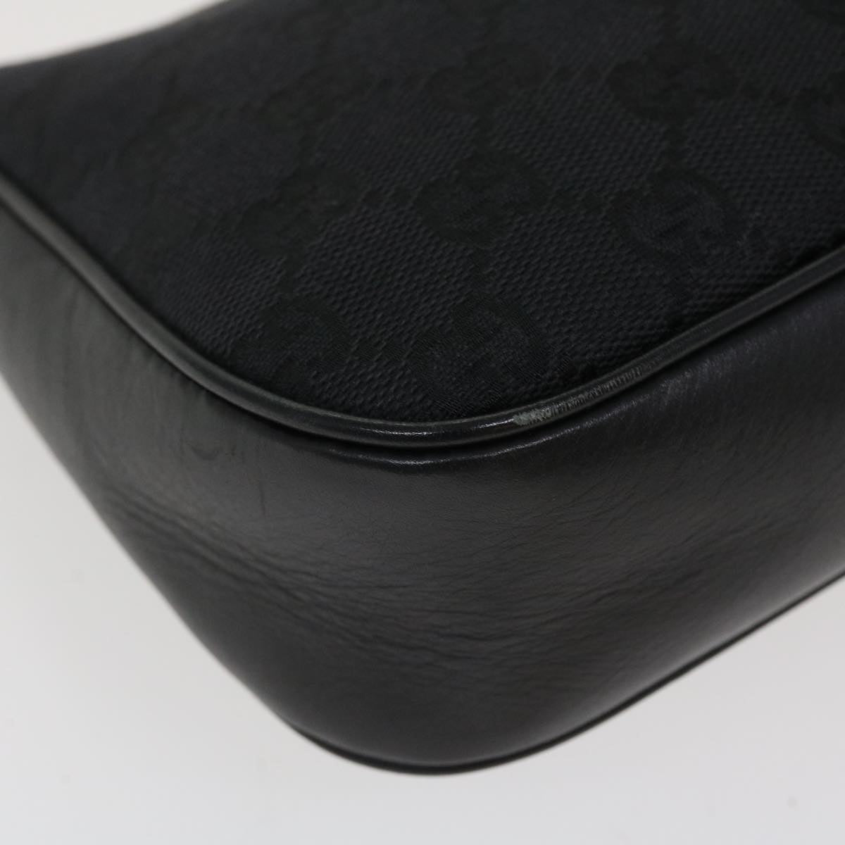 GUCCI GG Canvas Bamboo Hand Bag Black 001.3870 001274 ep811