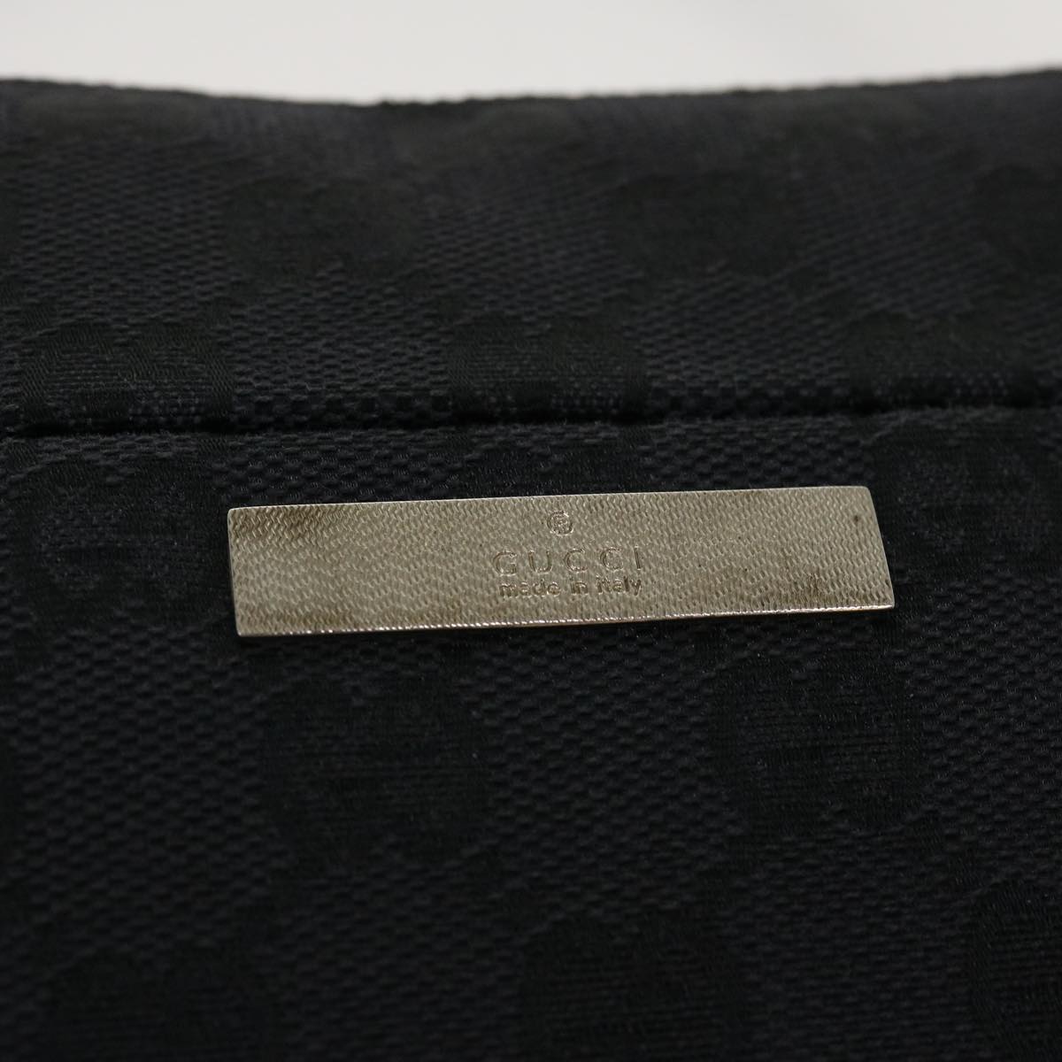 GUCCI GG Canvas Bamboo Hand Bag Black 001.3870 001274 ep811