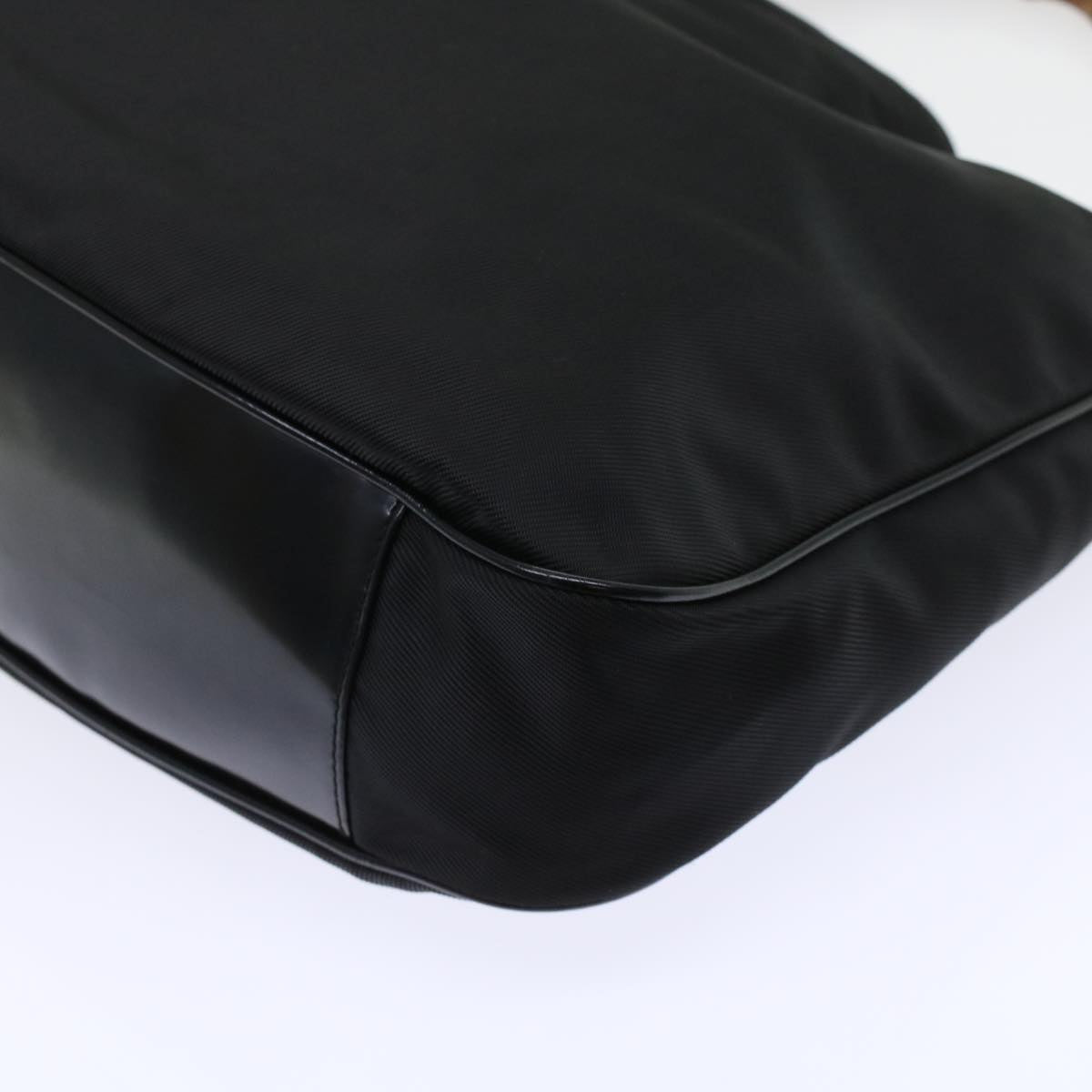 GUCCI Bamboo Shoulder Bag Nylon Black 001•1998•1577 ep826