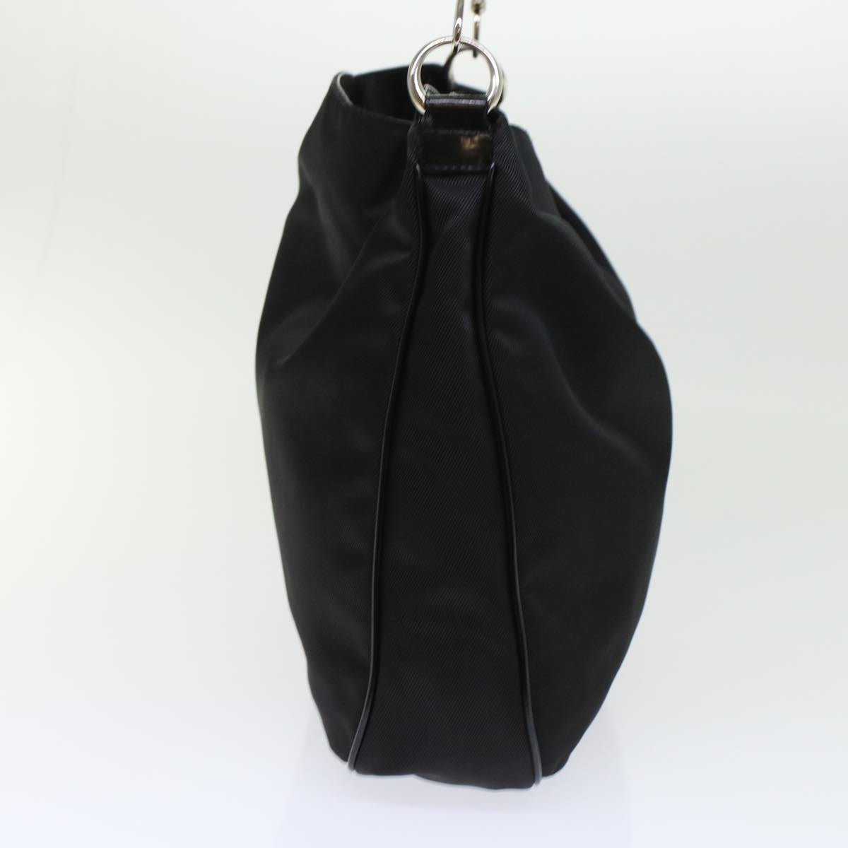 GUCCI Bamboo Shoulder Bag Nylon Black 001•1998•1577 ep826