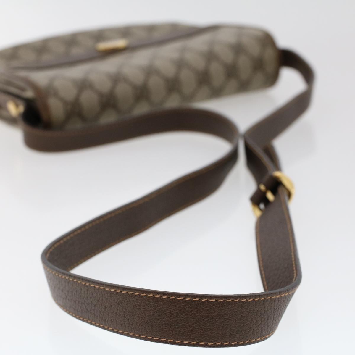 GUCCI GG Canvas Shoulder Bag PVC Leather Beige ep877