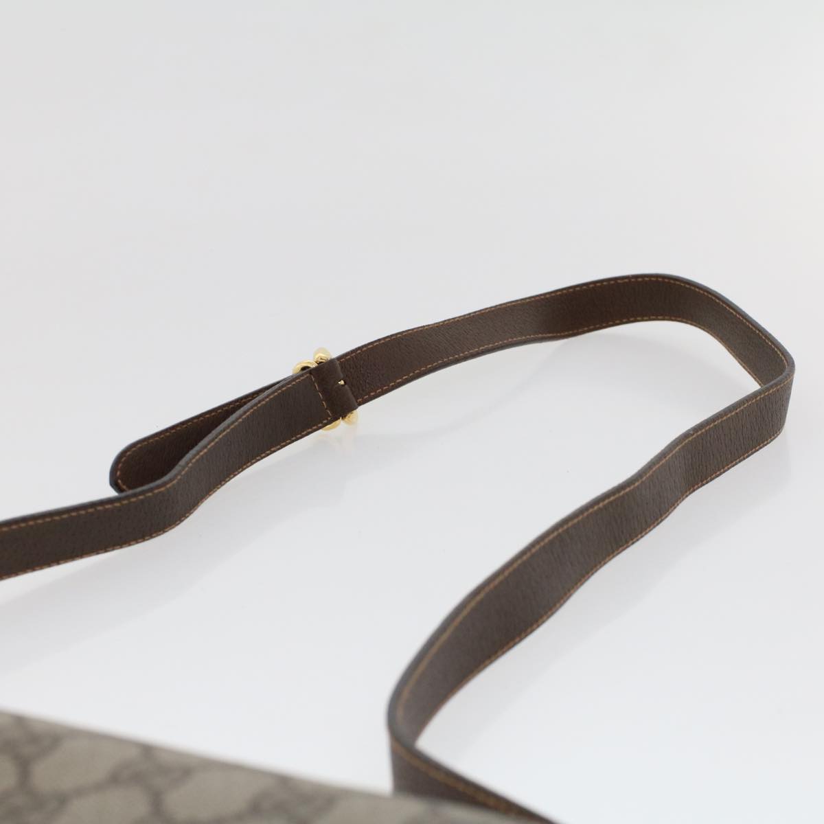 GUCCI GG Canvas Shoulder Bag PVC Leather Beige ep877