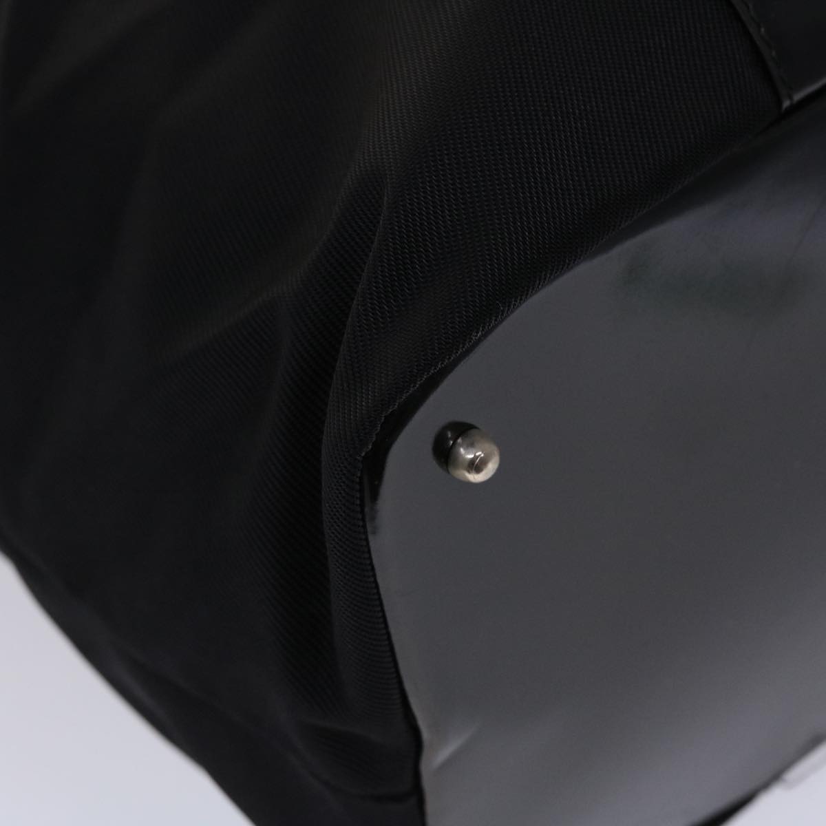 GUCCI Bamboo Boston Bag Nylon Leather Black 002•2854•0412•5 ep878