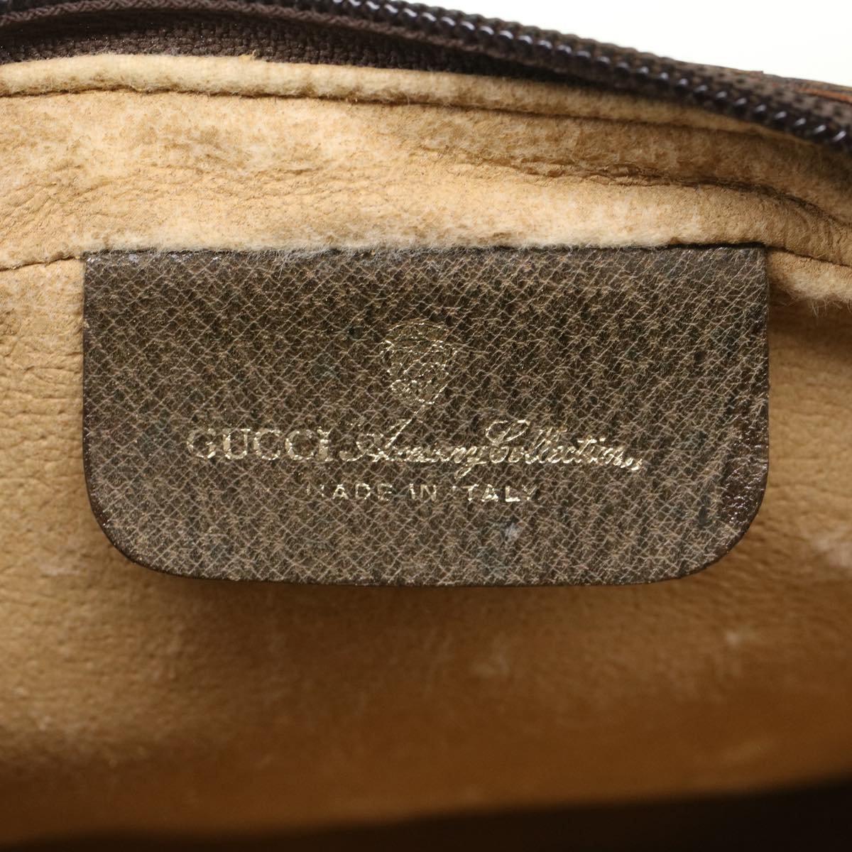 GUCCI GG Canvas Web Sherry Line Clutch Bag PVC Leather Beige Red ep886
