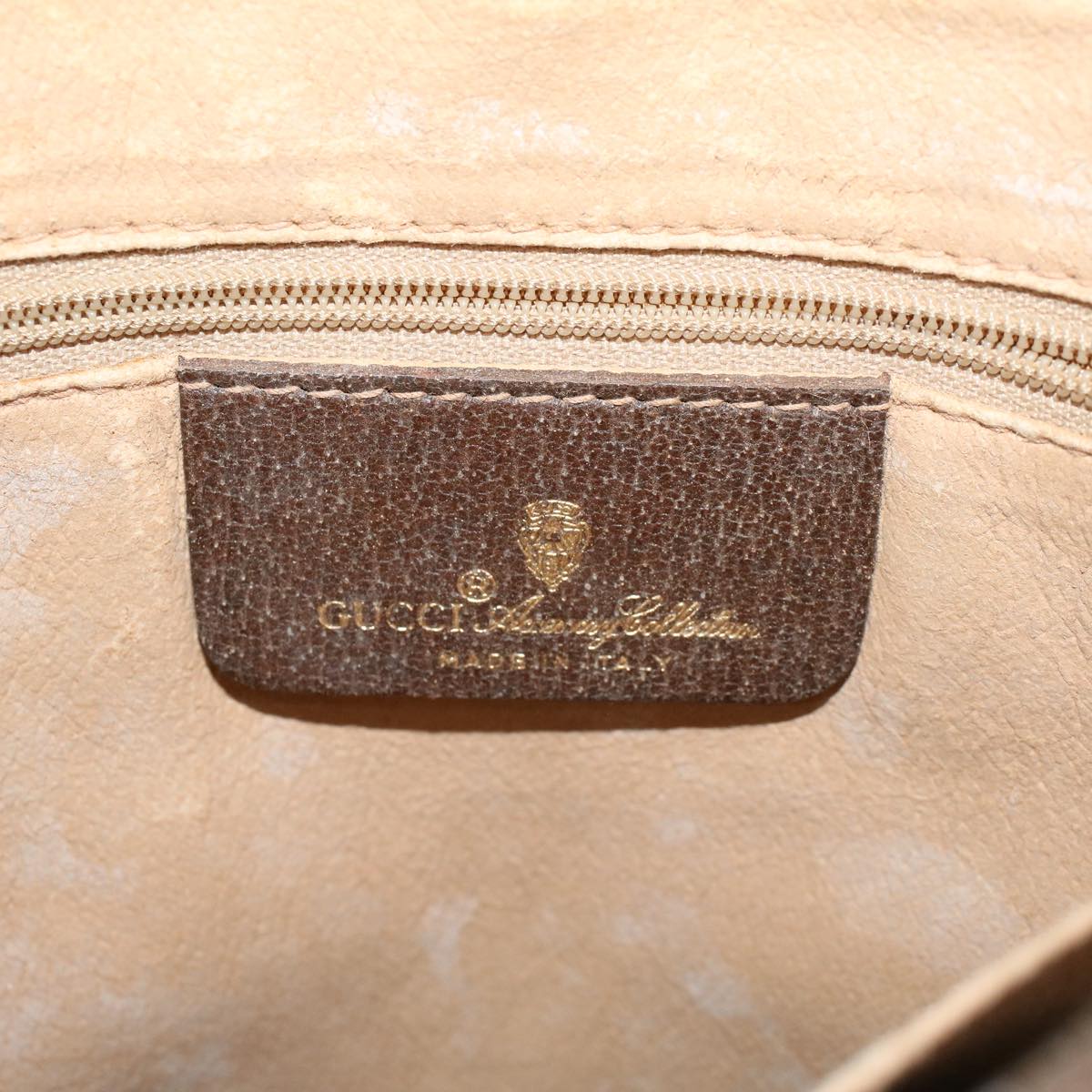 GUCCI GG Canvas Clutch Bag PVC Leather Beige ep898
