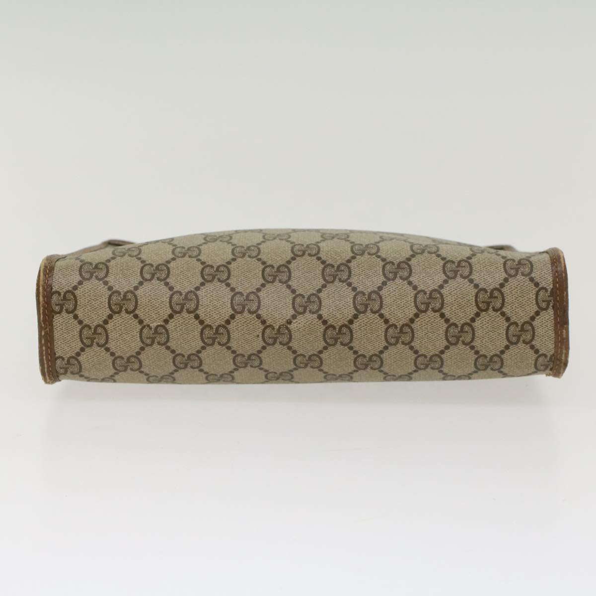 GUCCI GG Canvas Clutch Bag PVC Leather Beige ep898
