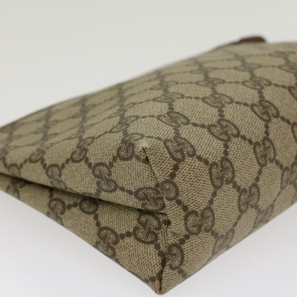 GUCCI GG Canvas Clutch Bag PVC Leather Beige 014•115•6088 4021 ep901