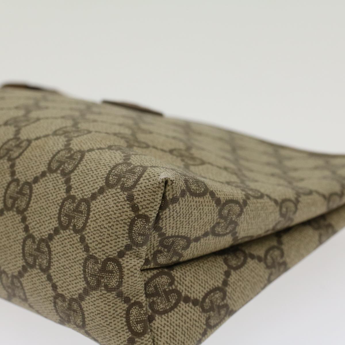 GUCCI GG Canvas Clutch Bag PVC Leather Beige 014•115•6088 4021 ep901