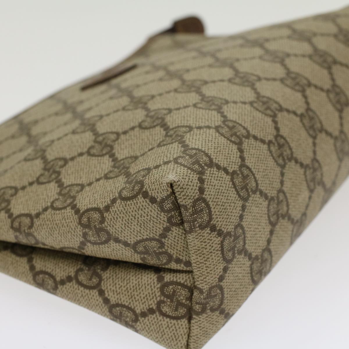GUCCI GG Canvas Clutch Bag PVC Leather Beige 014•115•6088 4021 ep901