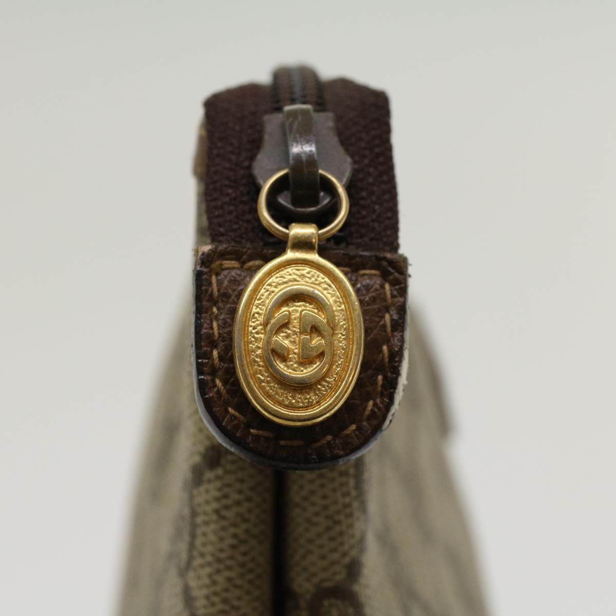 GUCCI GG Canvas Clutch Bag PVC Leather Beige 014•115•6088 4021 ep901