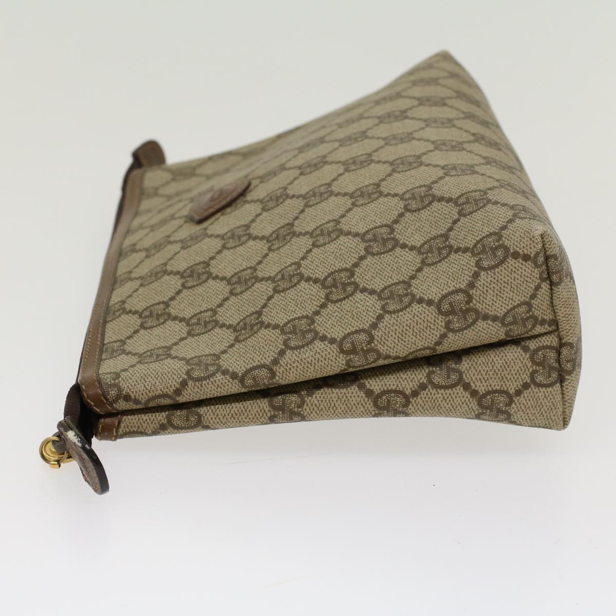 GUCCI GG Canvas Clutch Bag PVC Leather Beige 014•115•6088 4021 ep901